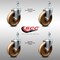 Service Caster 5 Inch SS High Temp Phenolic Wheel Swivel 12mm Threaded Stem Caster Set SCC SCC-SSTS20S514-PHSHT-M1215-4 - alternate 4